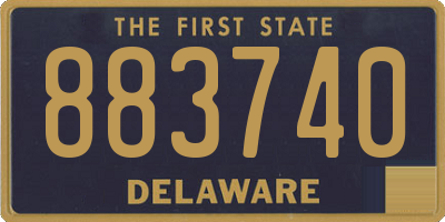 DE license plate 883740