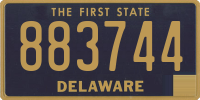 DE license plate 883744