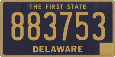 DE license plate 883753