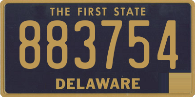 DE license plate 883754