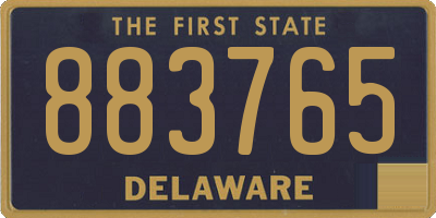 DE license plate 883765