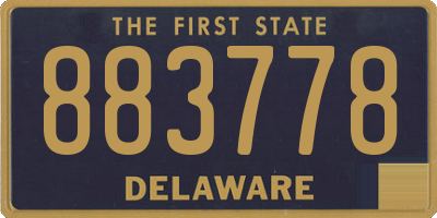 DE license plate 883778