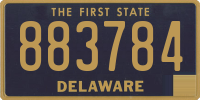DE license plate 883784