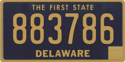 DE license plate 883786