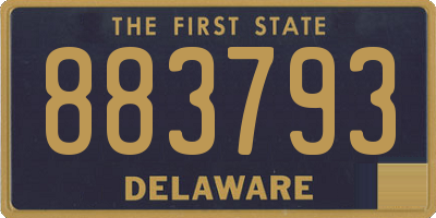 DE license plate 883793