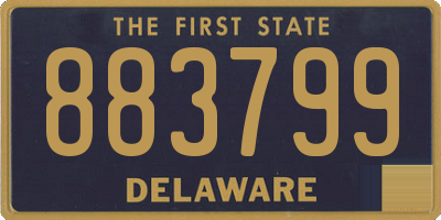 DE license plate 883799