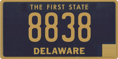 DE license plate 8838