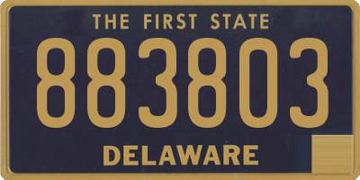 DE license plate 883803