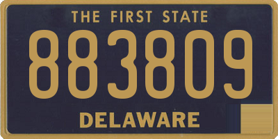 DE license plate 883809