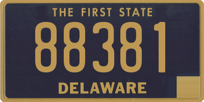 DE license plate 88381