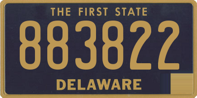 DE license plate 883822