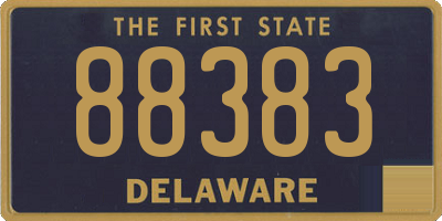 DE license plate 88383