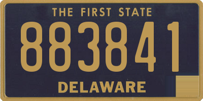 DE license plate 883841