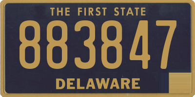 DE license plate 883847
