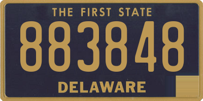 DE license plate 883848
