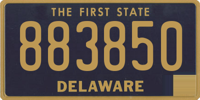 DE license plate 883850