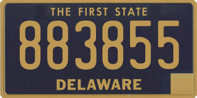 DE license plate 883855
