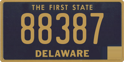 DE license plate 88387