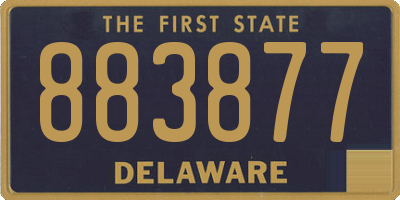 DE license plate 883877