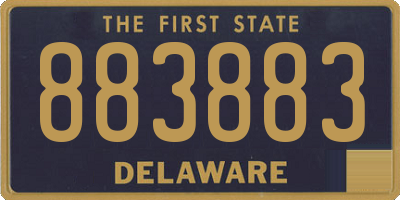 DE license plate 883883