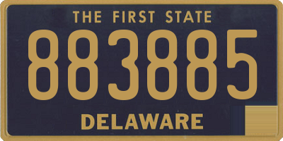 DE license plate 883885