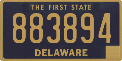 DE license plate 883894