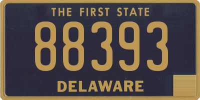 DE license plate 88393