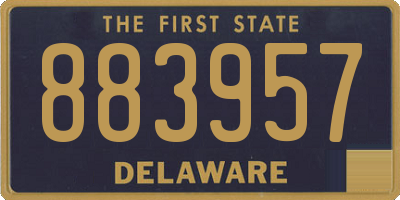 DE license plate 883957
