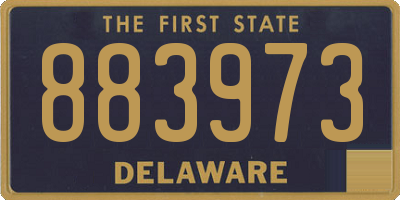 DE license plate 883973