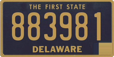 DE license plate 883981