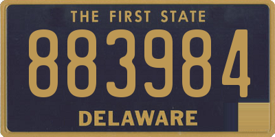 DE license plate 883984