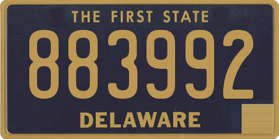 DE license plate 883992