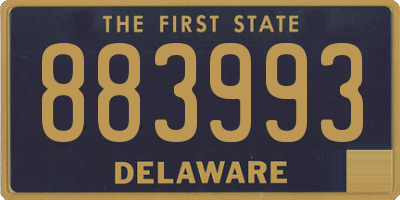 DE license plate 883993