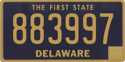 DE license plate 883997