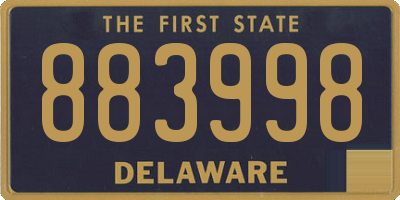 DE license plate 883998