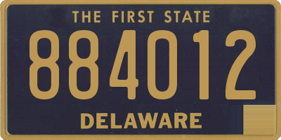 DE license plate 884012