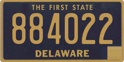 DE license plate 884022