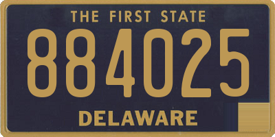 DE license plate 884025