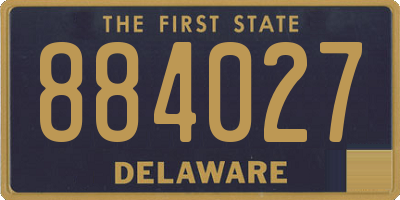 DE license plate 884027
