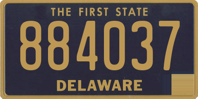 DE license plate 884037