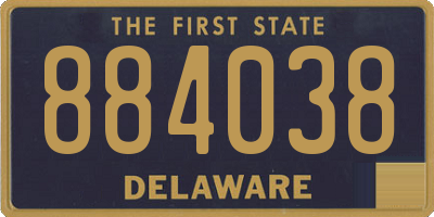 DE license plate 884038