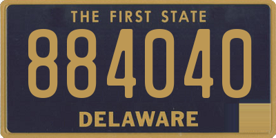DE license plate 884040