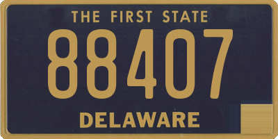 DE license plate 88407