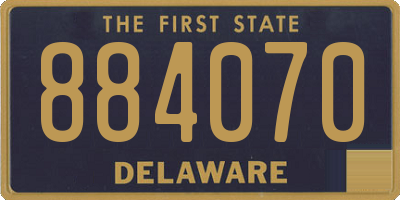 DE license plate 884070