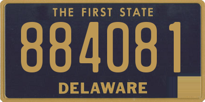 DE license plate 884081