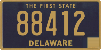 DE license plate 88412