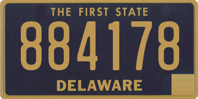 DE license plate 884178