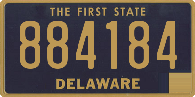 DE license plate 884184