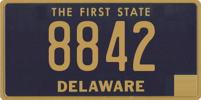 DE license plate 8842