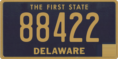DE license plate 88422